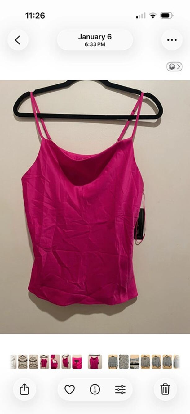 Bright pink NWT tank top size large